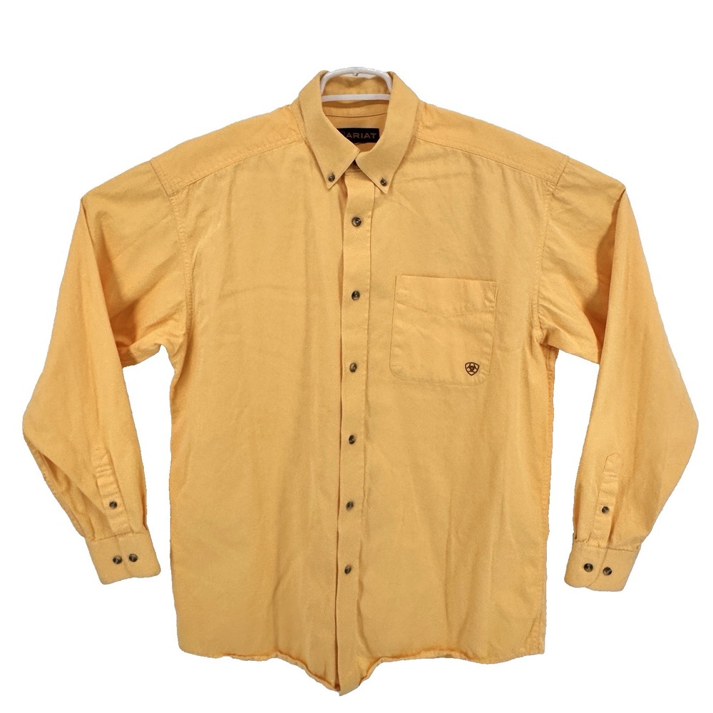 Ariat Men's Western Gold Classic Fit Button Down Shirt Size  XL Cowboy Rodeo